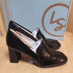 Life Stride Glossy Black Block Heels